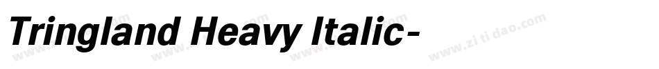 Tringland Heavy Italic字体转换